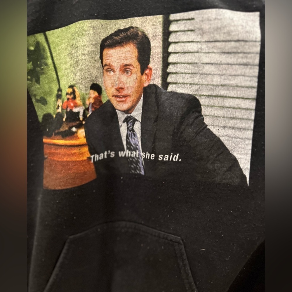 “The Office” hoodie in used condition
